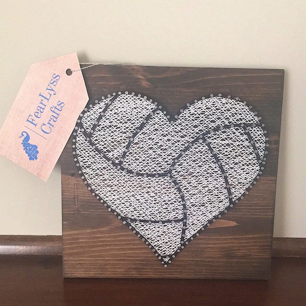 Hand Made Volleyball Sign